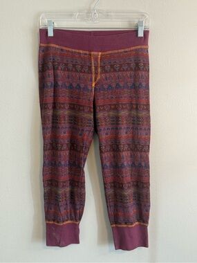 JOHNNY WAS SCRAPBOOK KNITS Women’s Multicolor Waffle Knit Joggers Pants Size L
